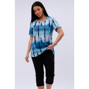 Костюм двойка женский "Азалия 2" кулирка (р-ры: 48-60) голубой