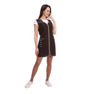 Сарафан для продавцов УН-38-03-ГАБ габардин (р-ры: 42-62) коричневый