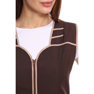 Сарафан для продавцов УН-38-03-ГАБ габардин (р-ры: 42-62) коричневый