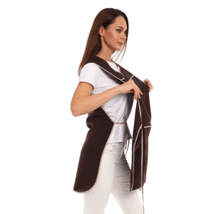 Фартук для продавцов УН-04-174-ГАБ габардин (р-ры: 46-56) коричневый