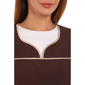 Фартук для продавцов УН-04-174-ГАБ габардин (р-ры: 46-56) коричневый