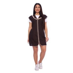 Сарафан для продавцов УН-38-08-ГАБ габардин (р-ры: 42-70) коричневый