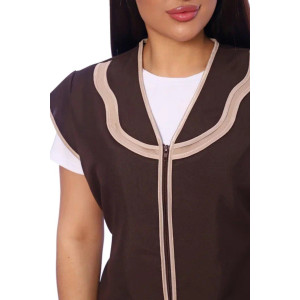 Сарафан для продавцов УН-38-08-ГАБ габардин (р-ры: 42-70) коричневый