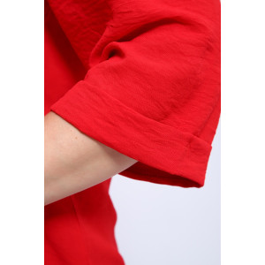 Туника женская №31963 сингапур (последний размер) красный 54,56