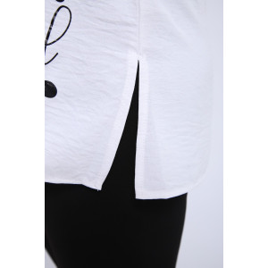 Туника женская №31963 сингапур (последний размер) белый 54,56