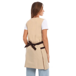 Фартук для продавцов УН-04-319-ТС смесовая ткань (р-ры: 44-54) бежевый Фартук для продавцов УН-04-319-ТС смесовая ткань (р-ры: 44-54) бежевый