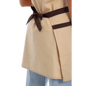 Фартук для продавцов УН-04-319-ТС смесовая ткань (р-ры: 44-54) бежевый Фартук для продавцов УН-04-319-ТС смесовая ткань (р-ры: 44-54) бежевый