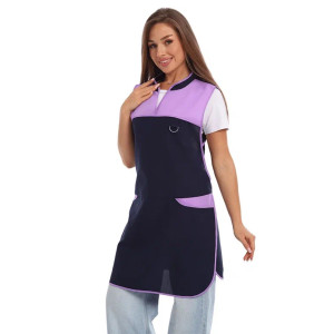 Фартук для продавцов УН-04-317-ГАБ габардин (р-ры: 46-56) темно-синий Фартук для продавцов УН-04-317-ГАБ габардин (р-ры: 46-56) темно-синий