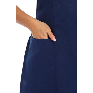 Фартук для продавцов УН-04-320-ГР смесовая ткань (р-ры: 44-54) синий Фартук для продавцов УН-04-320-ГР смесовая ткань (р-ры: 44-54) синий