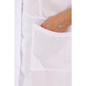 Халат медицинский женский М-20-177-ТС смесовая ткань (р-ры: 42-58) белый Халат медицинский женский М-20-177-ТС смесовая ткань (р-ры: 42-58) белый