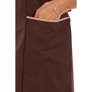 Фартук для продавцов УН-04-170-ТС смесовая ткань (р-ры: 44-54) коричневый Фартук для продавцов УН-04-170-ТС смесовая ткань (р-ры: 44-54) коричневый