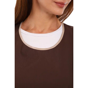 Фартук для продавцов УН-04-170-ТС смесовая ткань (р-ры: 44-54) коричневый Фартук для продавцов УН-04-170-ТС смесовая ткань (р-ры: 44-54) коричневый