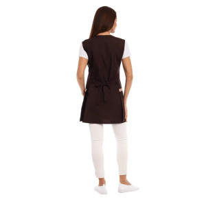 Фартук для продавцов УН-04-169-ТС смесовая ткань (р-ры: 46-56) коричневый Фартук для продавцов УН-04-169-ТС смесовая ткань (р-ры: 46-56) коричневый