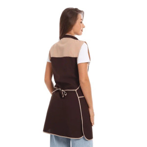 Фартук для продавцов УН-04-314-ГАБ габардин (р-ры: 46-56) коричневый Фартук для продавцов УН-04-314-ГАБ габардин (р-ры: 46-56) коричневый