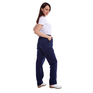 Брюки медицинские женские М-07-05-СТР CVC стрейч (р-ры: 42-62) темно-синий