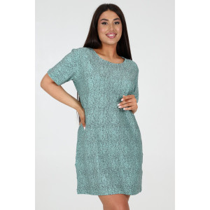 Туника женская №52331 футер с лайкрой 2-х нитка (последний размер) бирюзовый 46-48 Туника женская №52331 футер с лайкрой 2-х нитка (последний размер) бирюзовый 46-48