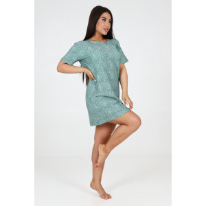 Туника женская №52331 футер с лайкрой 2-х нитка (последний размер) бирюзовый 46-48 Туника женская №52331 футер с лайкрой 2-х нитка (последний размер) бирюзовый 46-48