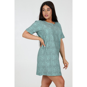 Туника женская №52331 футер с лайкрой 2-х нитка (последний размер) бирюзовый 46-48 Туника женская №52331 футер с лайкрой 2-х нитка (последний размер) бирюзовый 46-48