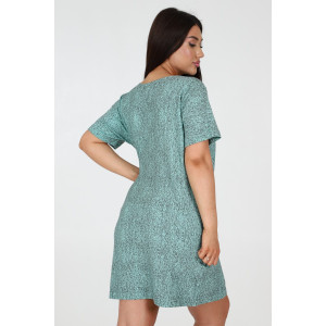 Туника женская №52331 футер с лайкрой 2-х нитка (последний размер) бирюзовый 46-48 Туника женская №52331 футер с лайкрой 2-х нитка (последний размер) бирюзовый 46-48