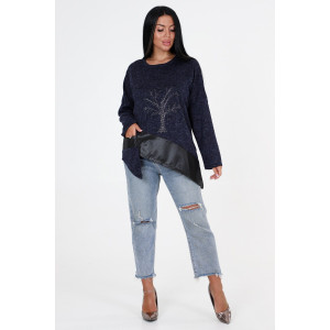 Туника женская №31824 ангора (последний размер) синий 54