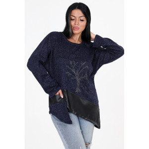 Туника женская №31824 ангора (последний размер) синий 54