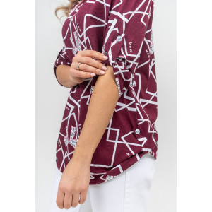 Туника женская №36888 кулирка (последний размер) бордо 50 Туника женская №36888 кулирка (последний размер) бордо 50