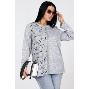 Туника женская №31856 ангора (последний размер) серый 50
