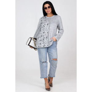 Туника женская №31856 ангора (последний размер) серый 50
