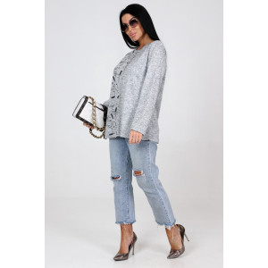 Туника женская №31856 ангора (последний размер) серый 50