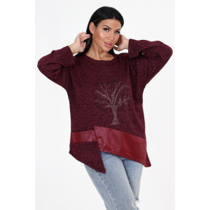 Туника женская №31824 ангора (последний размер) бордо 50