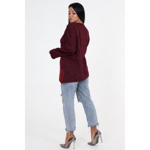 Туника женская №31824 ангора (последний размер) бордо 50