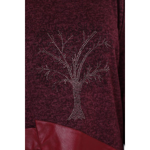Туника женская №31824 ангора (последний размер) бордо 50
