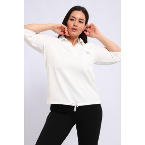 Туника женская №31973 трикотаж букле (последний размер) белый 56