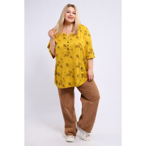 Туника женская №31977 хлопок стрейч (последний размер) желтый 62