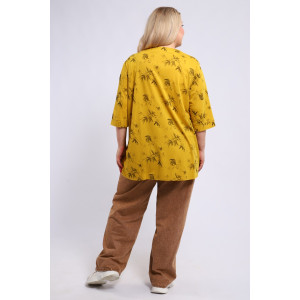 Туника женская №31977 хлопок стрейч (последний размер) желтый 62