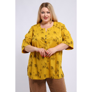 Туника женская №31977 хлопок стрейч (последний размер) желтый 62