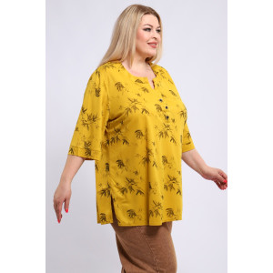 Туника женская №31977 хлопок стрейч (последний размер) желтый 62