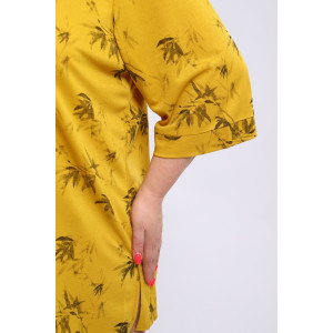 Туника женская №31977 хлопок стрейч (последний размер) желтый 62