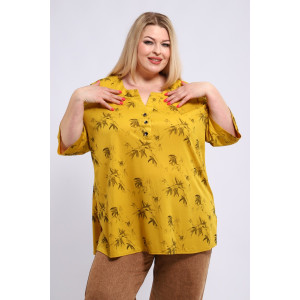 Туника женская №31977 хлопок стрейч (последний размер) желтый 62
