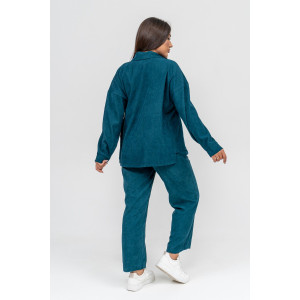 Костюм двойка женский №31861 микровельвет (последний размер) изумруд 50,58 Костюм двойка женский №31861 микровельвет (последний размер) изумруд 50,58