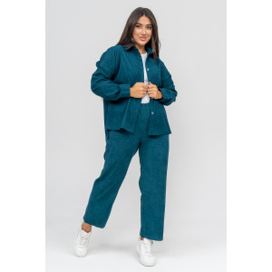 Костюм двойка женский №31861 микровельвет (последний размер) изумруд 50,58 Костюм двойка женский №31861 микровельвет (последний размер) изумруд 50,58