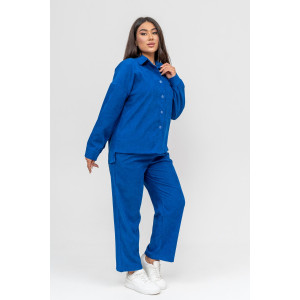 Костюм двойка женский №31861 микровельвет (последний размер) синий 58,60 Костюм двойка женский №31861 микровельвет (последний размер) синий 58,60