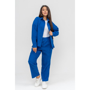 Костюм двойка женский №31861 микровельвет (последний размер) синий 58,60 Костюм двойка женский №31861 микровельвет (последний размер) синий 58,60