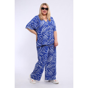 Костюм двойка женский №31956 сингапур (последний размер) синий 60