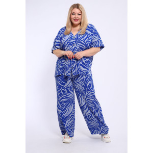 Костюм двойка женский №31956 сингапур (последний размер) синий 60