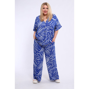 Костюм двойка женский №31956 сингапур (последний размер) синий 60