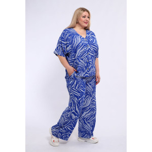 Костюм двойка женский №31956 сингапур (последний размер) синий 60