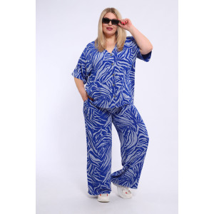 Костюм двойка женский №31956 сингапур (последний размер) синий 60