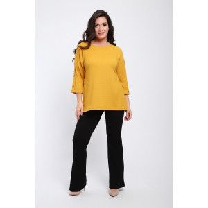 Футболка женская №24294 жатка (последний размер) горчица 54