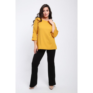 Футболка женская №24294 жатка (последний размер) горчица 54